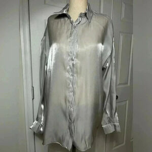 Shein Women Silver shirt size S